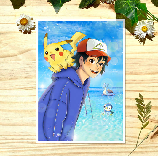 Print Pikachu et Sacha